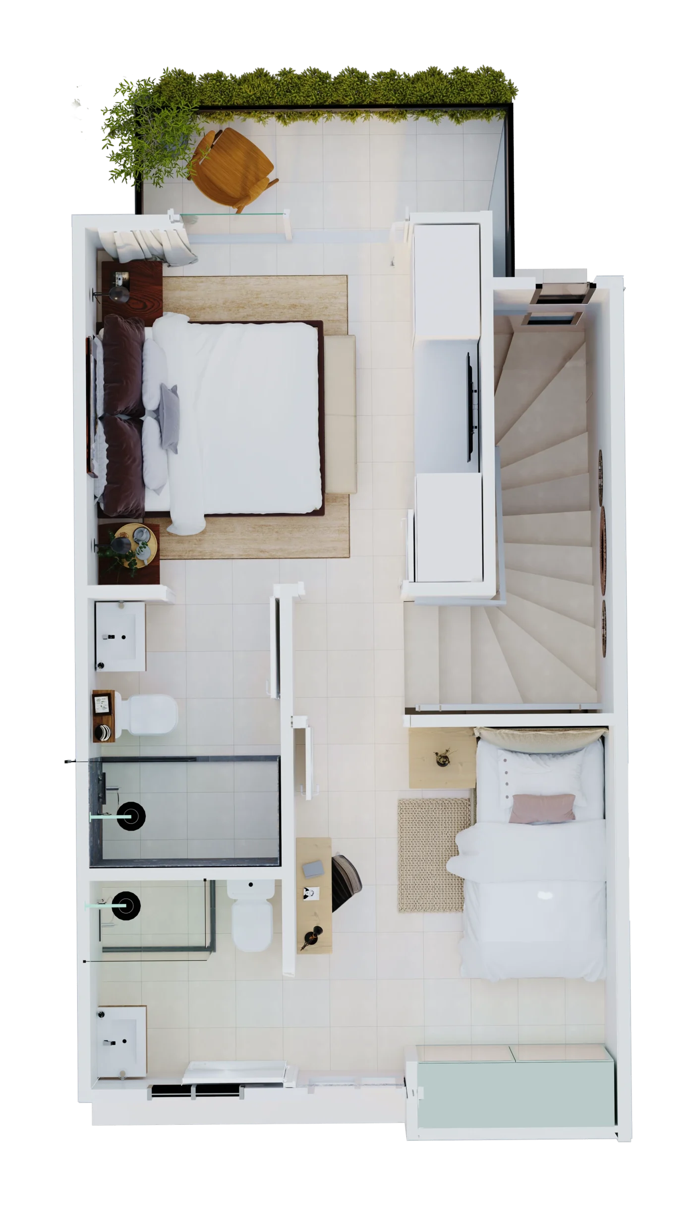 Townhouse, Planta alta