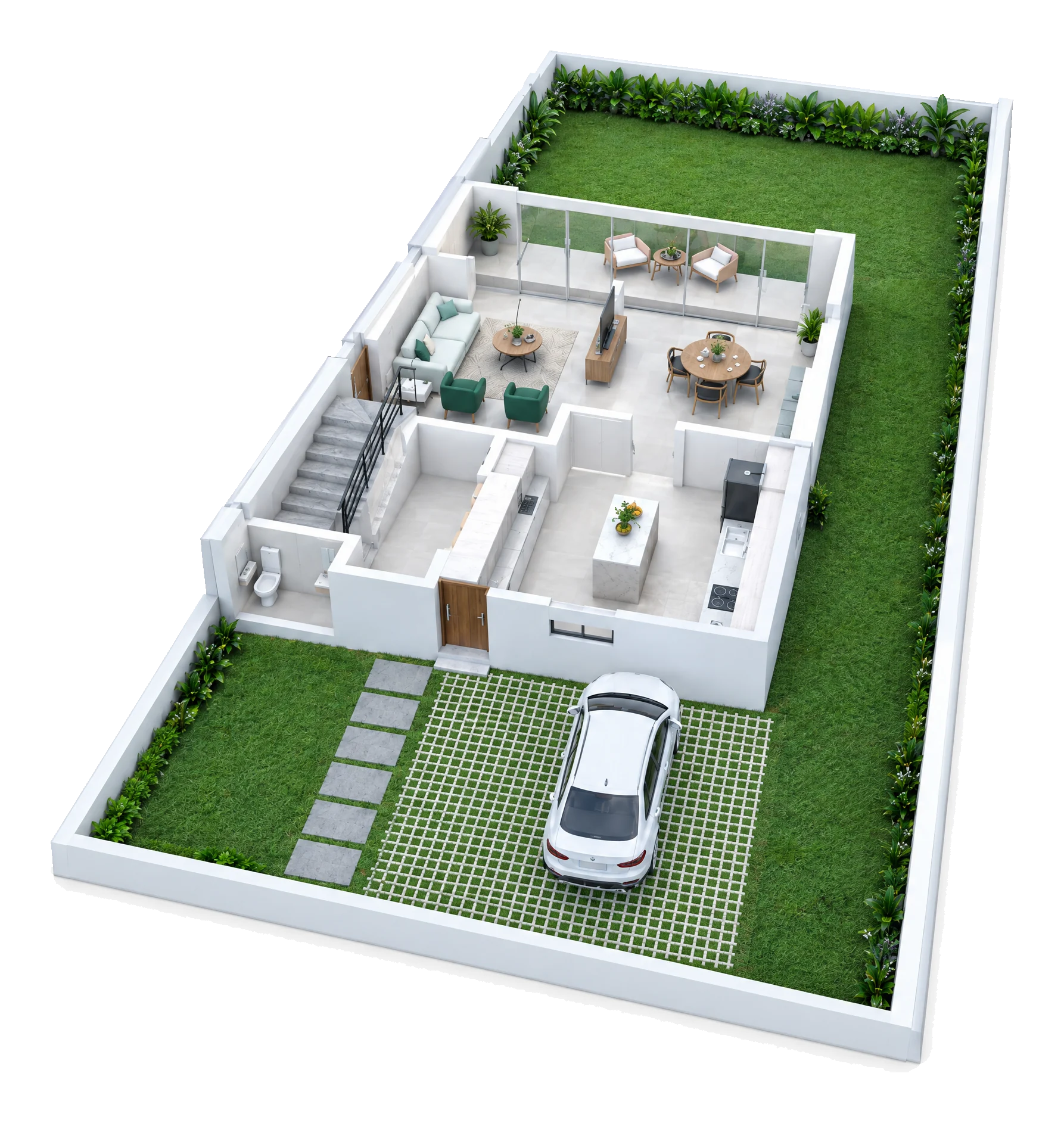 Modelo Plus, Planta baja